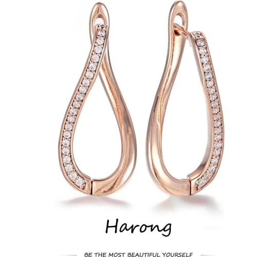 Small Cute Drop-shaped Stud Earrings High Quality Copper Luxury Female Jewelry Accessories Earrings The Best Gift For Women Girl