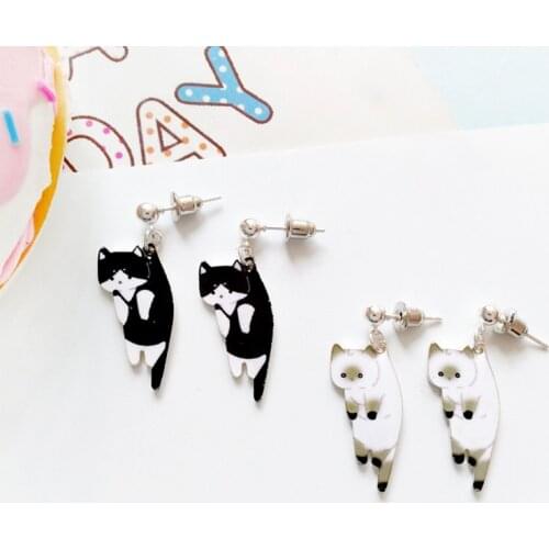 Fashion Cartoon Animals Earring for Women Kitty Pendant Popular ear Jewelry