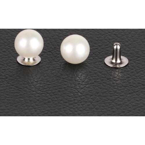 100set DIY Clothing Accessories Pearl Cap Tubular Leather Rivets Craft Repair Rivets Studs For Bag Shoes Clothes Decorations