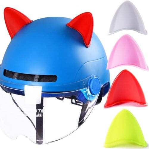 Motorcycle Helmet Stickers Cat Ears Sticker Cute Helmet Decoration Cosplay Styling Sticker Helmet Equipments Headwear