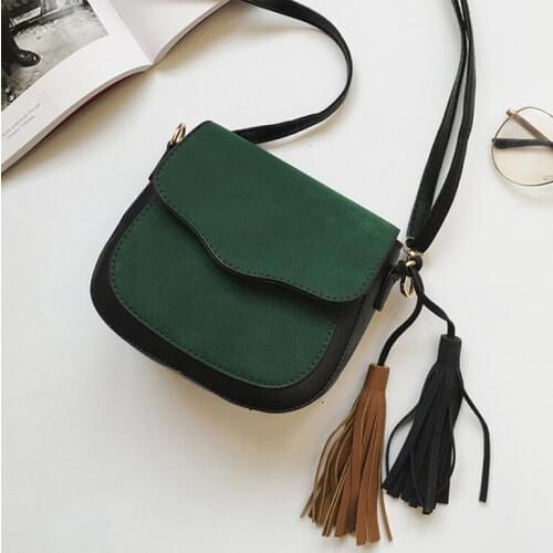 2021 new saddle woman handbag frosted color shoulder slung tassel M message bag for girl high quality cross body bag
