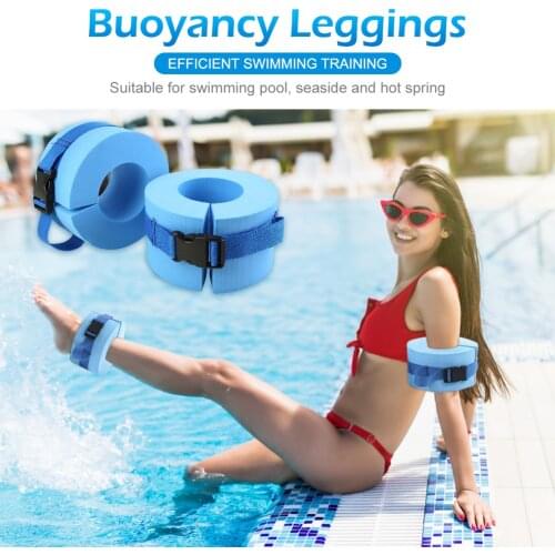 One Pair Swim Discs Foam Swimming Float Ring Water Swimming Weights Aquatic Cuffs for Ankle Arm Wrist
