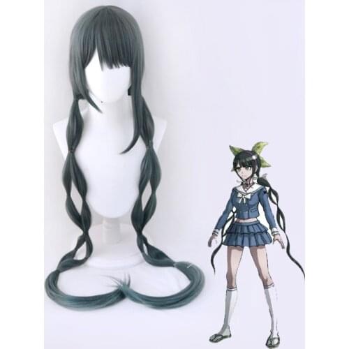 Anime Danganronpa V3 Chabashira Tenko Long Braids Wig Cosplay Costume Dangan Ronpa Heat Resistant Synthetic Hair Women Wigs