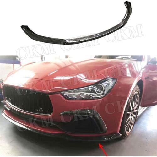Carbon Fiber Front Lip Spoiler Bumper Chin Shovel Guard for Maserati Ghibli 2014-2017 Car Styling