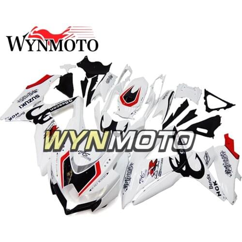 Complete Fairings Kit For GSXR600 750 2008-2010 08 09 10 K8 Injection ABS Plastics Fairings White Red Black Frames Bodywork New