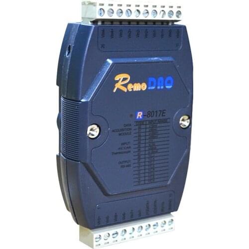 R-8017E 8-channel differential analog input supporting Modbus protocol and ASCII protocol