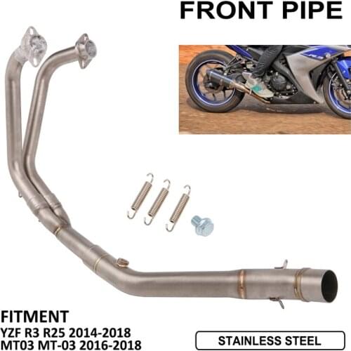 Slip On For YAMAHA R25 R3 2014 2015 2016 Without Exhaust Motorcycle Accessories Full Exhaust System Pipe Middle Pipe