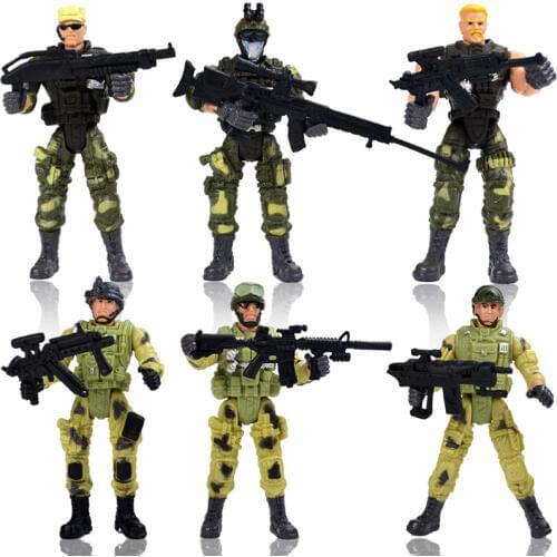 SWAT Military man Command Mini Figures Action Modern Army Combat Game Figures Model Toys Military Plastic Soldiers Children gift