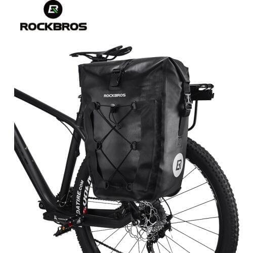 ROCKBROS Waterproof 20L Travel Cycling Bag Basket Bike Bag Bicycle Rear Rack Tail Seat Trunk Bags Pannier MTB Bike Accessories