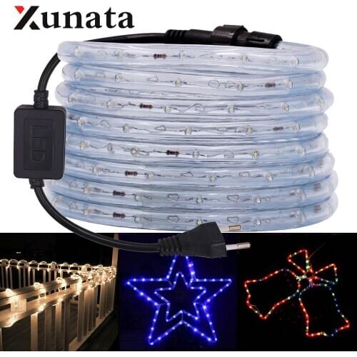 220V LED Strip Waterproof Round 2 Wire Neon Strip Neon Sign LED Light Christmas Outdoor Rainbow Tube Rope Light Led Strip