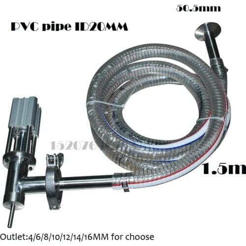 Filling head extended pipe connector extension hose of filling machine outlet valve for piston filler pneumatic spare parts