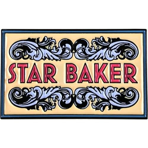 Star Baker Hard Enamel Pin Retro Baking Badge Great British Bake Off TV Show Fans Art Gift Popular Culture Jewelry