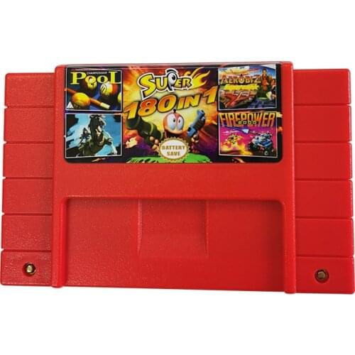 16 Bit English Language Battery Save Video Game Cartridge USA Version NTSC SNES Games For SNES Cartridge Red