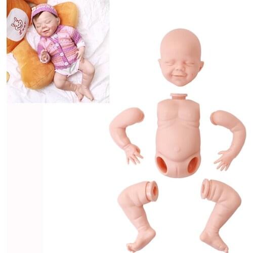17 Inch Realistic Newborn Fabric Body Bebe Reborn Doll Unpainted Unfinished Doll Parts DIY Blank Doll Kit