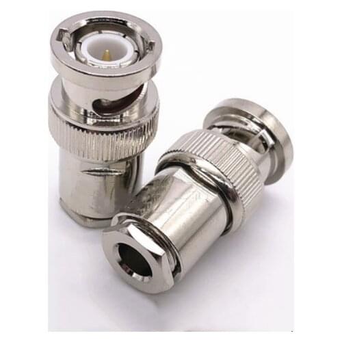 2pcs Q9 BNC Male Plug Clamp for RG58 RG142 LMR195 RG400 Cable RF Coaxial Adapter Connector