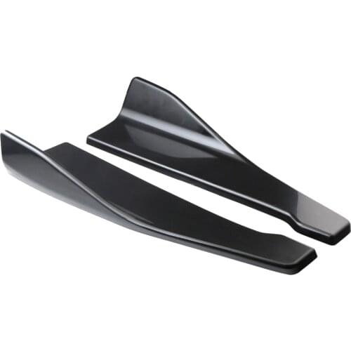 2pcs Universal Anti-Scratch Car Rear Bumper Lip Diffusers Splitter Canard Glossy