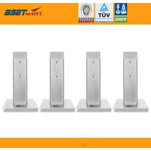 4X Satin Polish Duplex 2205 Stainless Steel Square Glass Pool Fencing Spigot