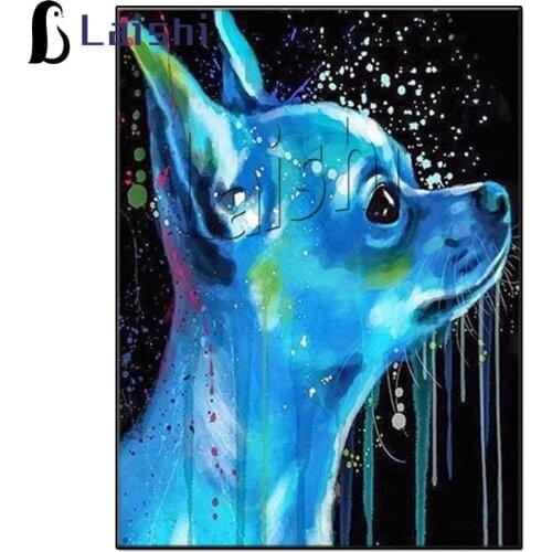 Diamond Painting abstract Chihuahua dog pet picture full square round diamond mosaic rhinestone embroidery cross stitch Gift