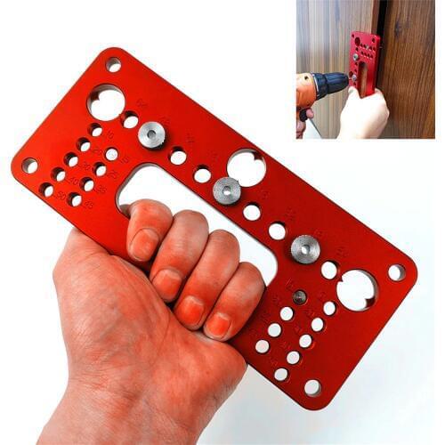 Aluminum Installation Jig Locator Wardrobe Door Cabinet Locator Woodworking Handle Puncher DIY Woodworking Drilling Locator