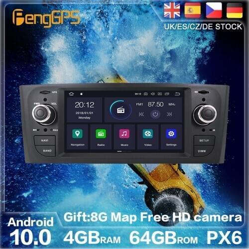 Android 10 PX6 For Fiat Punto EVO Linea 2007 - 2015 DSP GPS Navigation Auto Radio Stereo Car DVD Multimedia Player HeadUnit 2DIN
