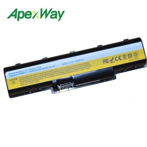 ApexWay 10.8V 4400mah 6cells New notebook Battery For Lenovo B450 B450A B450L L09S6Y21 L09M6Y21 laptop Batteries