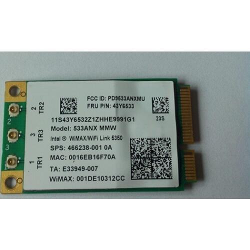 SSEA New Wireless Card for Intel WiMAX WIFI Link 5350 300Mbps 802.11a/b/g/n Mini PCI-E for IBM w500 X200 T400 T500 FRU:43Y6533