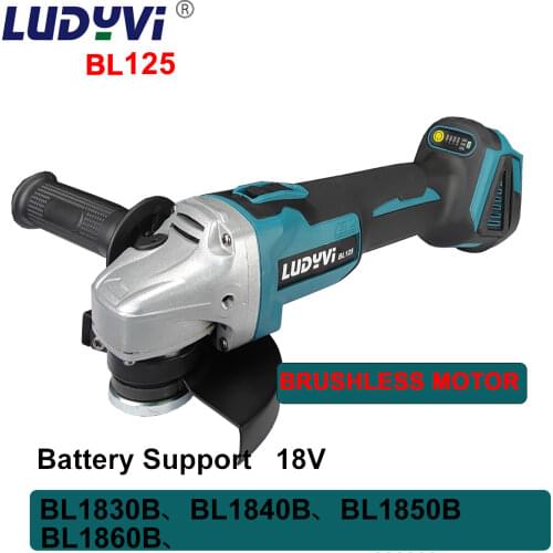 For Makita 18V 125mm Brushless Angle Grinder DIY Power Tools Cordless Impact Electric Polishing Grinding Machine Without Battery