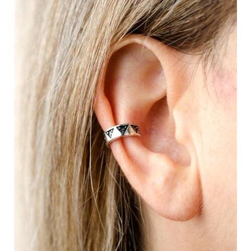 Chandler 1 pcs New Vintage Enthic Jewelry Clip Earring For Men Women Viking Alloy Zinc Triangle Luxury Classic India Bijoux