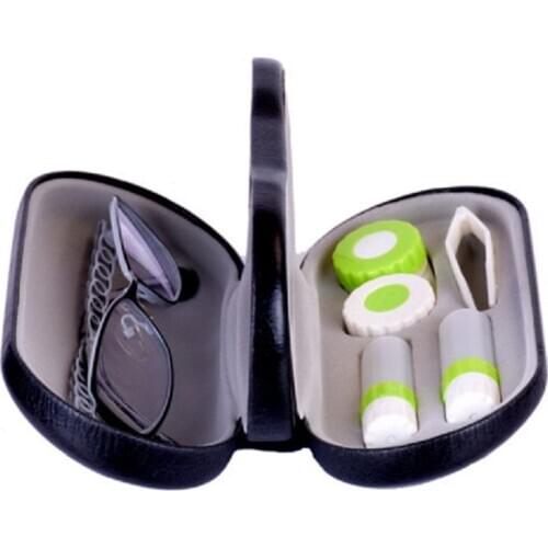 Creative Dual Use Glasses Case Handmade Double Layer Box Multi-purpose Contact Lens Boxes For Men Women Unisex