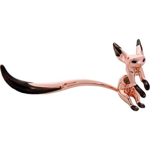 Design sense niche earrings femininity personality wild fashion new tide enamel glaze earrings cute fox earrings