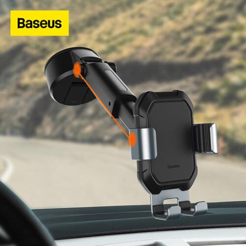 Baseus Gravity Car Phone Holder Adjustable Auto Support With Suction Base for 4.7-6.5 Inch Mobilephone Car Phone Mount Stand