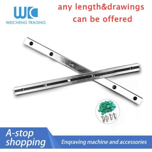 HR20 20mm 2pcs 100mm -1150mm HGR20 Square Linear Guide Rail for Slide Block Carriages CNC parts Router Engraving