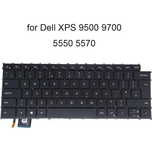 UK GB laptop Keyboard backlight for Dell XPS 15 9500 17 9700 Precision 5550 5750 CN-0K3VC4 K3VC4 pc replacement keyboards New