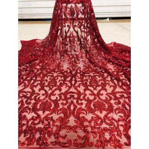 Good looking sequins lace fabric L-122517 bridal lace fabric super quality embroidered lace fabric