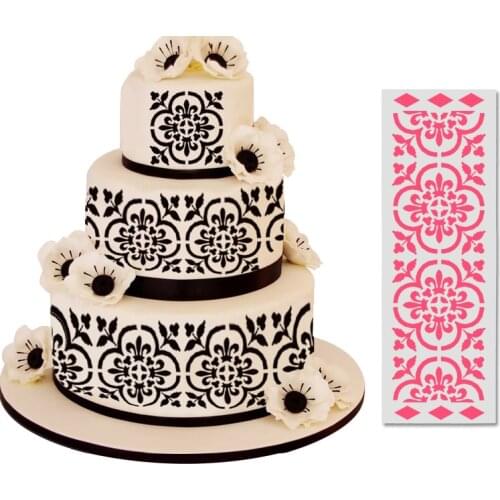 DIY Cake Lace Mold Cake Peripheral Painting Pattern Design Tool Party Wedding Christmas Pattern Cake Decoration Accessories
