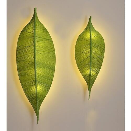 Led e27 Chinese Iron Fabric Leaf LED Lamp LED Light Wall lamp Wall Light Wall Sconce For Bar Store Foyer Bedroom