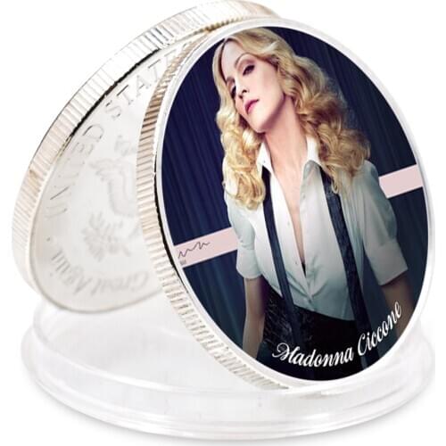 Art Ornament Madonna Siliver Plated Coin Challenge Coin Home Decor Collection Challenge Coin 2021 New Year Gift