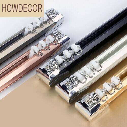 Curtain rail White Modern style Visible Track Nano Silencer Curtains accessories Plastic Straight Curtain track