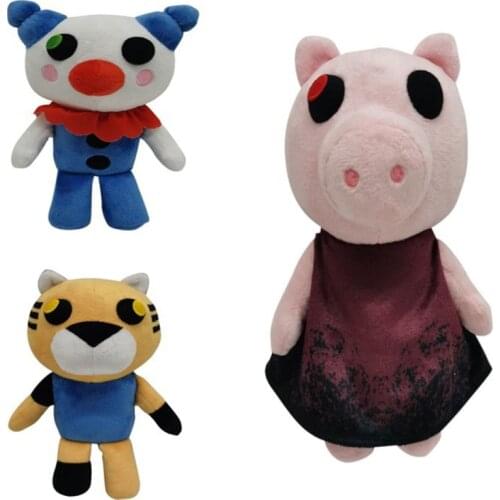 20cm New Cute Soft Robloxed World Adventure Piggy Clown Plush Toy PP Cotton Game Cartoon Doll Boy Birthday Christmas Gift