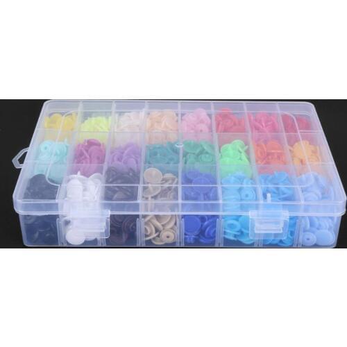 360pcs/box 24 Colors T5 Plastic Press Stud Buttons Fastener DIY Baby Clothing Resin Snap Button Craft Bags Parts Accessories