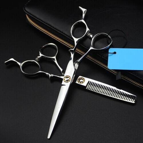Professional japan 6cr13 steel 6 '' Bearing hair scissors make up cutting barber haircut thinning shears hairdressing scissors