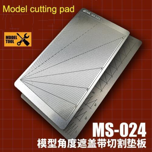 Stainless Steel Grooved Angled Bevel Cover Cutting Mat Gundam Military Model MS024
