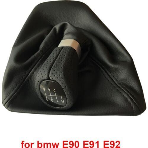 LHD Car Shift Knob Gear Knob With Leather Boot Car Styling For Bmw 1 Series E81 E82 E87 E88 E90 E91 E92 E93