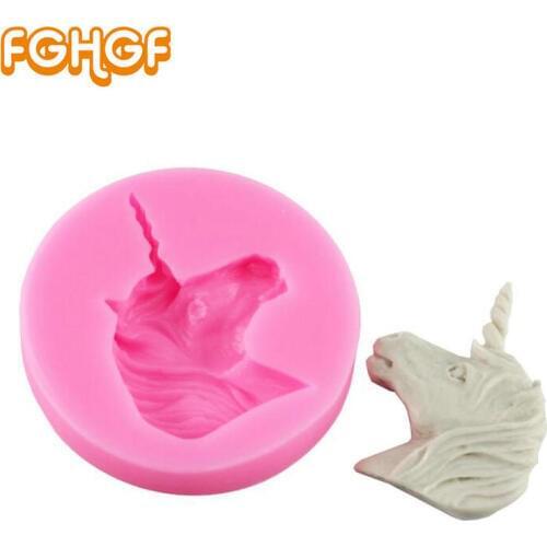 3D Unicorn Cabochon Making Silicone Mold DIY Fondant Baking Molds Handmade Resin Jewelry Tool