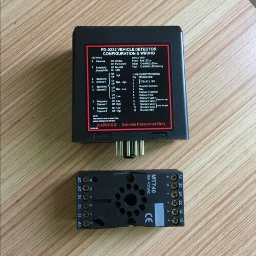 Car Parking Management Vehicle dual channel Loop Detector/toll system double channel induction loop detectors PD232