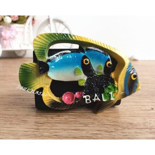 Indonesia Bali Souvenir Creative Gift Resin Fish Landscape Fridge Magnet