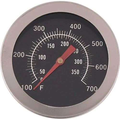 Practical Stainless Steel BBQ Smoker Pit Grill Bimetallic thermometer Temp Gauge with Dual Gage 350 Degree Cooking Tools