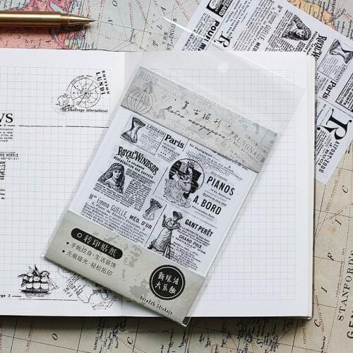 Vintage Aesthetic Rub On Transfer Sticker Scrapbooking Material DIY Card Journal Stickers Phone Planner Decoration Supplier