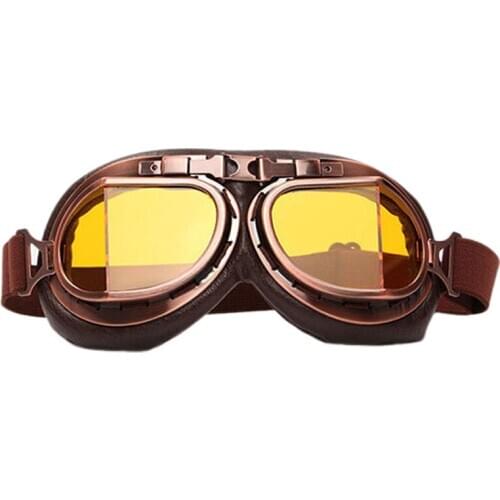 Vintage Aviator Pilot Cruiser Goggles Riding Glasses Cycling Mx Motocross Goggles Glasses Gafas Retro Jet Helmet Offroad