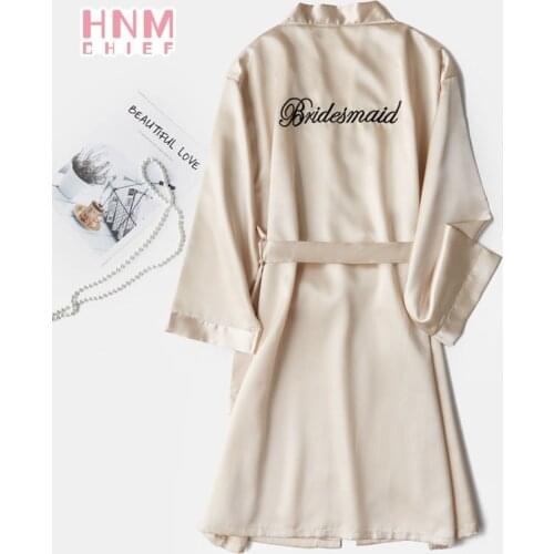 Bride 2021 Summer Women Short Satin Nightgown Simple Solid Color Bathrobe Lace Silk Kimono Bride Robe Sexy Self Cultivation